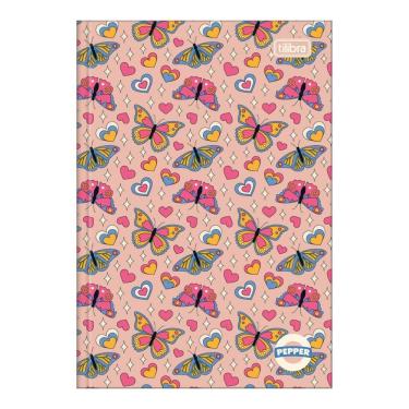 Imagem de Caderno Brochura Capa Dura Pequeno 1/4 Pepper 80 Folhas Tilibra Estampa 1