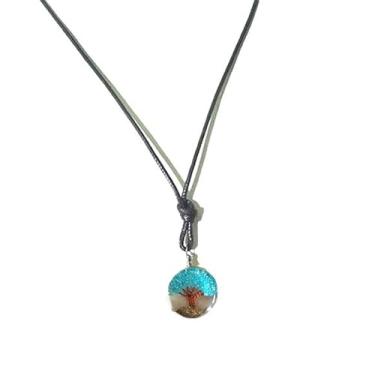 Imagem de Colar Pingente Árvore da Vida, Artesanal (Azul)