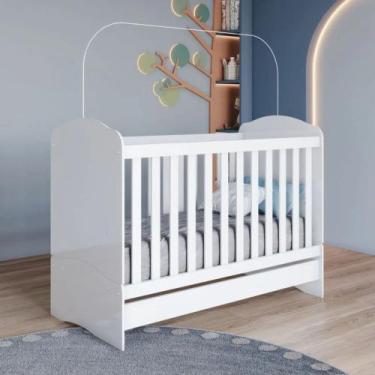 Imagem de Berço Mini Cama 3 em 1 Bala de Menta Henn, Branco