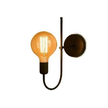 Imagem de Luminária de Parede Arandela Escritório Abajur de Cabeceira Quarto Recepção para Home Office, Quarto e Recepção - Inclui Suporte(PRETO)