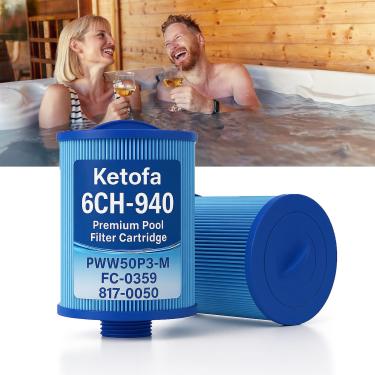 Imagem de Ketofa Filtro de piscina spa PWW50P3-M, filtro de cartucho compatível com Unicel 6CH-940Ra Filbur FC-0359M 817-0050 25252 Skimmer de acesso frontal para hidrovia, para Aber Hot Tub 03FIL1400