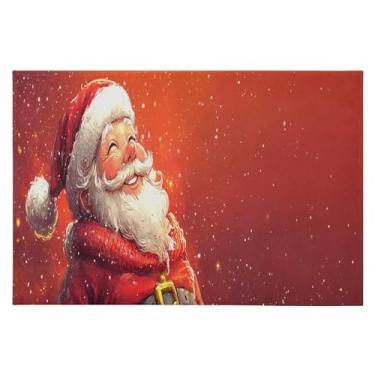 Imagem de CEBUGI Tapete de área 60 x 90 cm, macio, lavável, antiderrapante, com suporte de borracha, tapetes fofos de Papai Noel para sala de estar, quarto, decoração de casa