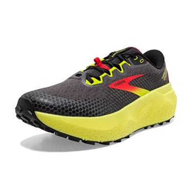 Imagem de Brooks Caldera 6 Trail Tênis de corrida masculino, Preto/Vermelho Fogo/Amarelo Blazing, 38