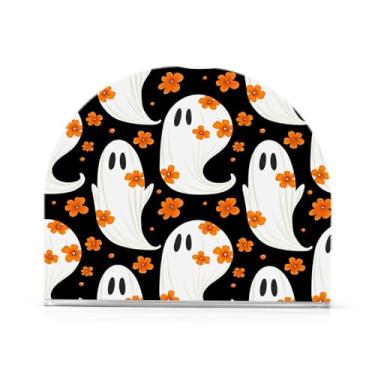 Imagem de Wassud Fantasmas decorados com flores porta-guardanapos de acrílico, dispensador de guardanapos de papel moderno em forma de U para mesa, cozinha, sala de jantar, bancada 1 peça (comporta 50-60