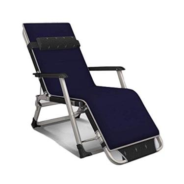 Imagem de YYBOES Espreguiçadeiras, espreguiçadeiras resistentes, móveis de jardim, cadeiras de acampamento e jardim, espreguiçadeiras dobráveis reclináveis à prova d'água de metal para escritório ao ar livre