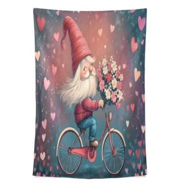 Imagem de STAYTOP Tapeçaria de parede de gnomo fofo para decoração de casa, decoração de dormitório, sala de estar, quarto, tapete de parede (80 × 60 pol)