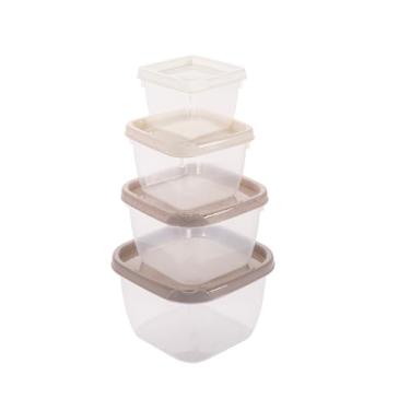Imagem de Conjunto de 4 Potes Quadrados Conect, Plasútil