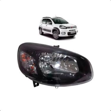 Imagem de FAROL FIAT FIORINO 2022 / UNO WAY/SPORTING 2015 EM DIANTE MOLDURA PRETA LADO DIREITO