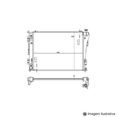 Imagem de Radiador Sonata 2.4 ( 11 > ) com Ar / Automatico / Manual / Aluminio Brasado