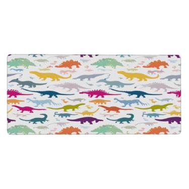 Imagem de Tapete de mouse colorido de caveira grande de desenho animado à prova d'água protetor de mesa estendido para computador, base de borracha antiderrapante para escritório, computador, teclado, laptop e