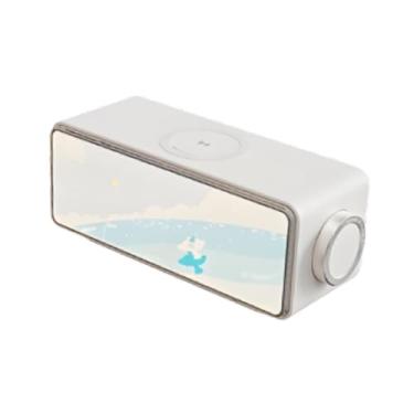 Imagem de Ysyqkn Caixa de Som Portátil, Ruído Branco, Leve, Bluetooth 5.3 com Carregamento Rápido de 15W para Casa, Escritório, Ambientes Internos e Mesa - Presente, Branco