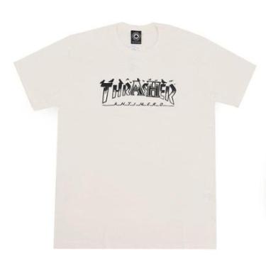 Imagem de Camiseta Thrasher Magazine X Anti Hero Pigeon Mag - Creme (Off White)-Masculino