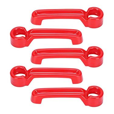 Imagem de Keenso 10 Peças Capa de Maçaneta, Capa Protetora de Maçaneta de Porta de Carro para JK 07 a 17 e Ilimitado, 2 e 4 Portas, ABS (Vermelha)