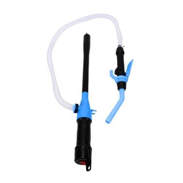 Imagem de Zhjvihx Bomba de Transferência Portátil, Bomba de Sifão Elétrica Alimentada por Bateria para óleo de água a Gás, Taxa de Fluxo de 2,2 GPM Com Controle Ajustável e Filtro Fino (Azul)