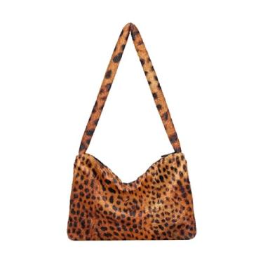 Imagem de Bolsa de ombro feminina Ocean Crab Coral Plank, bolsa de ombro, bolsas de outono, Couro de leopardo marrom avermelhado, One Size