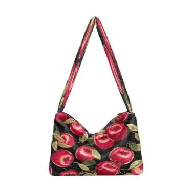 Imagem de Bolsa de ombro feminina Red Apple Fruits, bolsa de ombro, bolsas de outono, Frutas de maçã vermelha - 4, One Size