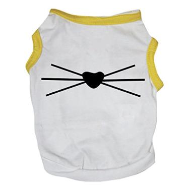 Imagem de Petitebella Roupas para filhotes de cachorro vestido de coelho nariz amarelo branco camiseta algodão (XGG)