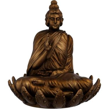 Imagem de Estátua Imagem Budista Buda Sidarta Gautama - Versão 5 (Cor Cobre Antigo)