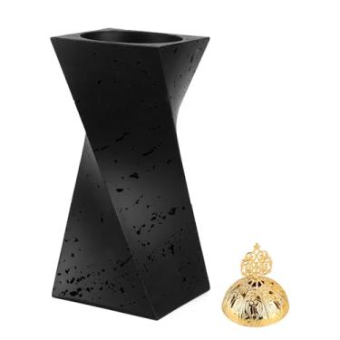 Imagem de TERSCHELLING Queimador de incenso de resina de olíbano, queimador Bakhoor, incensário de incenso de 26 cm de altura, queimador de incenso de carvão para ioga, aromaterapia de spa, escritório e