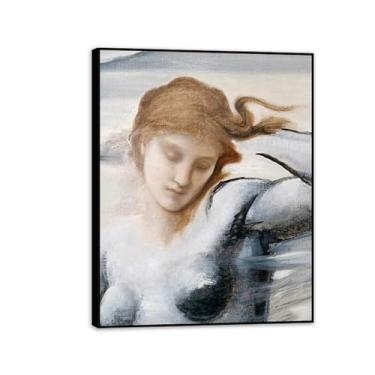 Imagem de SDYJ6GSW Edward Burne Jones Impressões de arte Stella Vespertina pintura em tela famosa arte de parede Edward Burne Jones decoração de parede para quarto sala de estar banheiro 90 x 70 cm (88.9x71.1