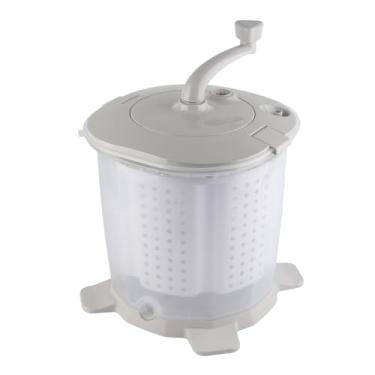 Imagem de Naroote Manivela Portátil, Máquina de Lavar Manual Não Elétrica para Roupas Pequenas, Desidratação Rápida, Cinza Nórdico para Dormitório, Apartamento, Camping, 7,4 Lb