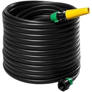 Imagem de Mangueira Preta de Jardim Anti-Torção e Anti Dobras, Dupla Camada, Diâmetro Interno 7/16 (11,11mm), Esguicho Regulável, Parede Reforçada 1,5mm (20 Metros)