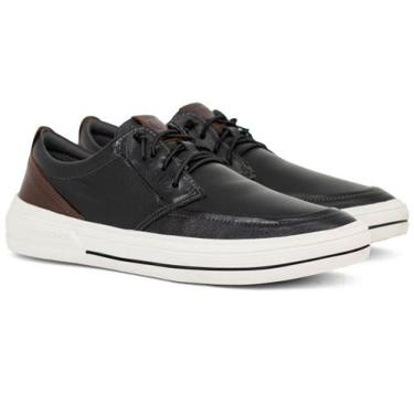 Imagem de Tênis Masculino Democrata Casual Clay Couro Confortável com Cadarço, P