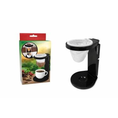 Imagem de Coador de Café em Pano 17cm com Suporte Dobrável para Café Tradicional