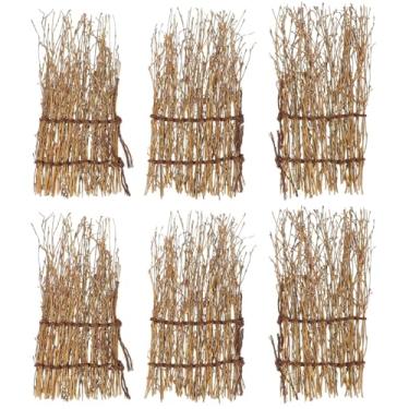 Imagem de Zerodeko 6 peças de decoração de cerca de bambu de sushi japonês, mini cerca, prato de servir de sashimi, decoração de bandeja japonesa, ornamentos para decoração de mesa de restaurante