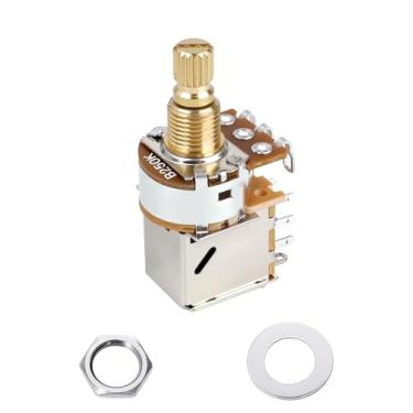 Imagem de Banworks Potenciômetros de violão B250K imperial de 3/20.3 cm com rosca de 18 estrias de eixo curto dividido (comprimento de 15 mm) Potenciômetros lineares cônicos para Fender Strat/Tele Gibson Les