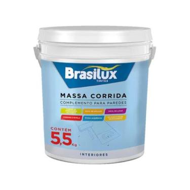 Imagem de Massa Corrida PVA Acabamento De Parede Branca Interno 5,5 Kg - BRASILU