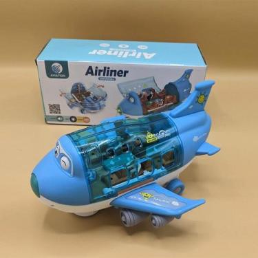 Imagem de Brinquedo aeronave com luz e som- Azul - TOYS