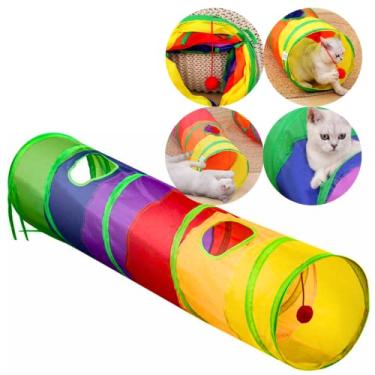Imagem de Túnel Colorido c/Bolinha Para Gatos