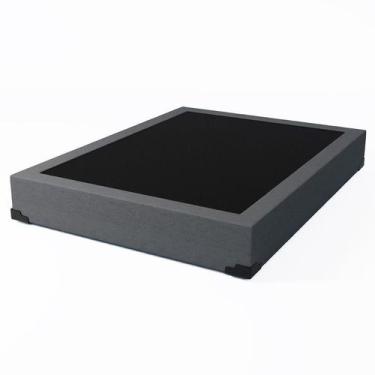 Imagem de Base para Cama Box Casal Joe Linho (36x138x188) Grafite - Mobly