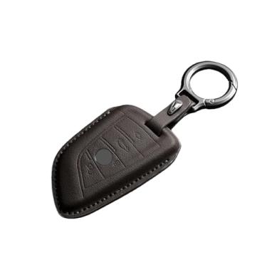 Imagem de Capa de couro para chave do logotipo do carro, acessórios compatíveis com BMW 320i 530i 550i X1 X3 X4 X5 X6 F20 F15 F16 F48 F30 G20 G30 G01 G02 G05 G11(H-coffee ring)