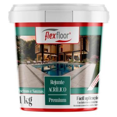 Imagem de Rejunte Acrílico Flexfloor 1kg Cinza Àrtico Acabamento Ultra Liso Impe