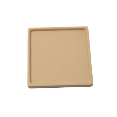 Imagem de Pires de plantas Bandeja coletora de paletes para plantas jardim, para vasos flores quadrados e pires internos externos(Yellow,Grande)