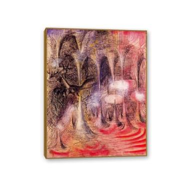 Imagem de Muro888 Remedios Varo Pinturas Gruta Mágica Remedios Varo Pôster de Parede Surrealismo Arte em Tela para Sala de Estar Escritório Decoração de Parede Presente Pronto para Pendurar Moldura Teca 40x30cm