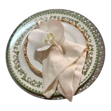 Imagem de Porta Guardanapo Orquidea Branca Anel de Guardanapo 6 unid. - BKAZZA