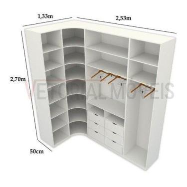 Imagem de Kit Closet Armário Colmeia Roupeiro Cabideiro M91 100% Mdf - VETORIAL 