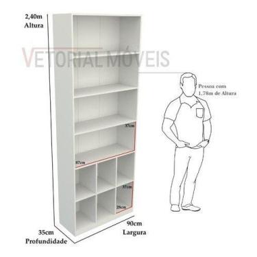 Imagem de Armário Cabideiro Gaveteiro Misto M42 Closet Loja 100% Mdf - VETORIAL 