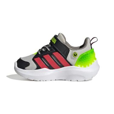 Imagem de adidas Tênis Lightorama para bebês meninos, Cinza/vermelho lúcido/limão lúcido, 6 Toddler
