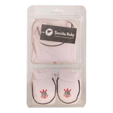 Imagem de Kit Body Bebê + Pantufa Corinthians Torcida Baby Oficial-Masculino