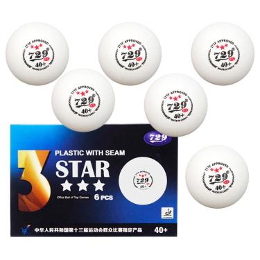 Imagem de Bola Ping Pong Tenis Mesa 3 Estrelas Kit 6 Bolinhas Esporte Recreaçao Escola Treino Clube Lazer