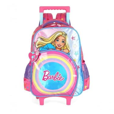 Imagem de Mochila Com Rodas Barbie Azul - Unico Azul