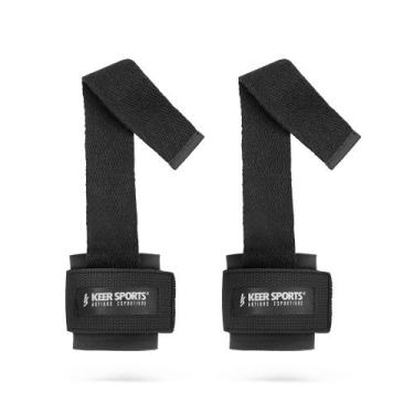 Imagem de Tala Strap com munhequeira musculaçao gancho puxada Terra - Keersports