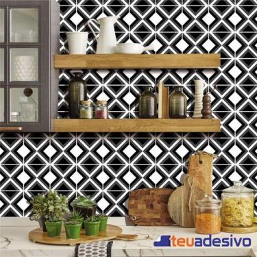 Imagem de Papel De Parede Auto Adesivo Ladrilho Lavável 3 Metros - Teu Adesivo, 