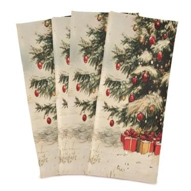 Imagem de xigua Conjunto de 6 panos de prato de cozinha Merry Christmas, macios e altamente absorventes de secagem rápida para limpeza de pratos e limpeza manual, 71 x 45 cm