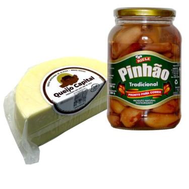 Imagem de Kit pinhão tradicional e queijo tipo parmesão alagoas 500g - kit 2 uni