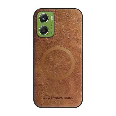 Imagem de Pzwoxukhov Capa compatível com Motorola Moto G06, couro PU, capa de telefone à prova de choque, compatível com Motorola Moto G06 capa marrom